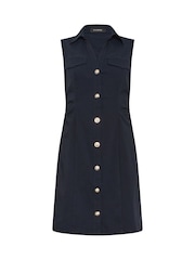 PixieGirl Petite Gold Button Shirt Mini Dress - Εικόνα 5 από 5