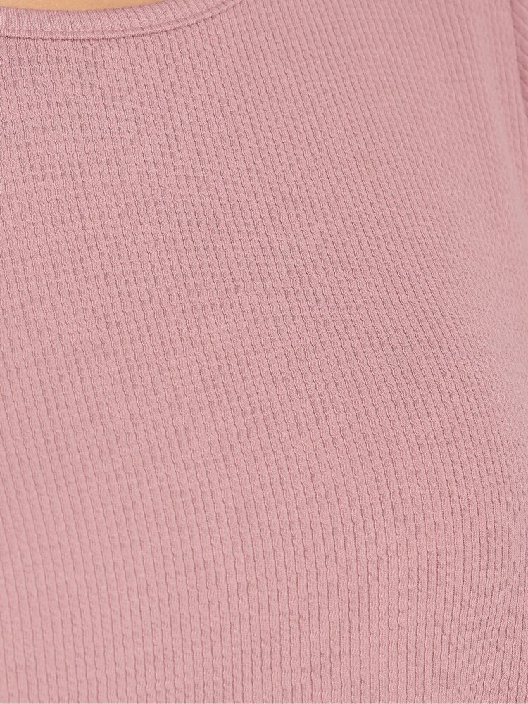 Yours Curve Pink Swing Ribbed Top - Image 4 of 4