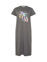 Yours Curve Grey Just Bloom Midaxi Nightdresses 2 Pack - Image 7 of 8