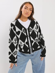 Yours Curve Sailor Conversational Cardigan - Εικόνα 1 από 5