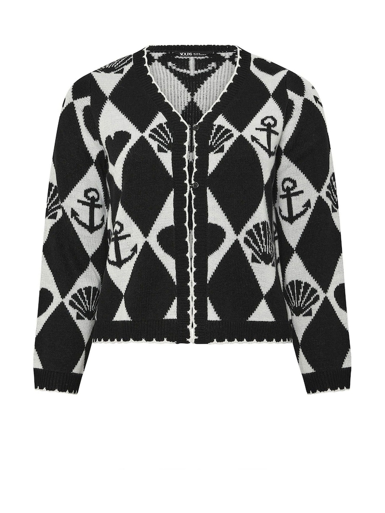 Yours Curve Sailor Conversational Cardigan - Εικόνα 5 από 5