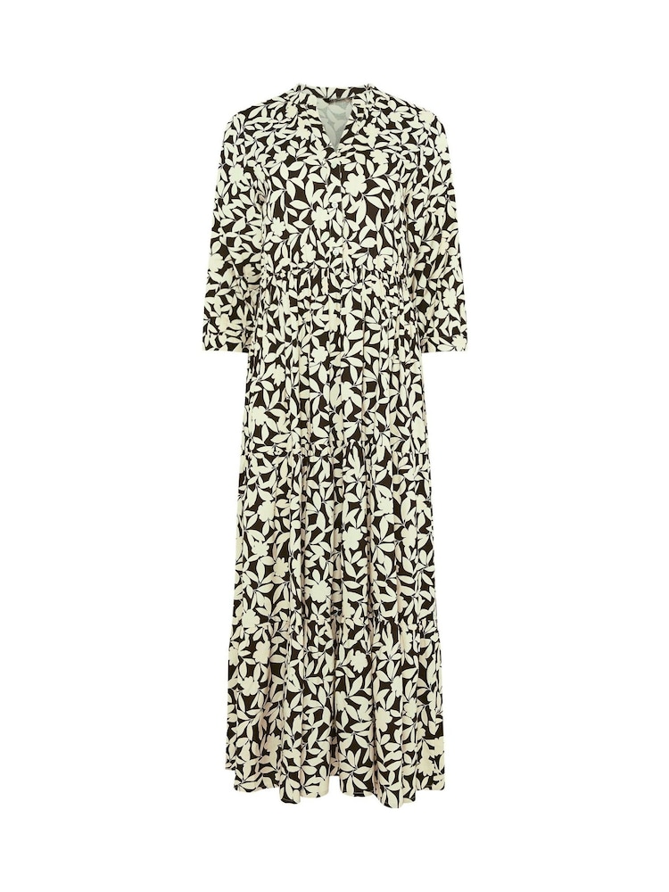 M&Co Brown/Cream Tiered Maxi Dress - Image 5 of 5