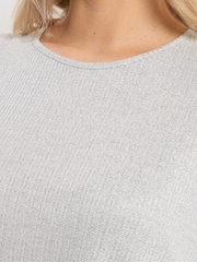 Yours Curve Grey Soft Touch Ribbed Swing Top - Image 4 of 5