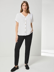 M&Co White Button Front Blouse - Image 6 of 6