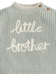 Mamas & Papas Green Little Brother Jumper - Image 3 of 3