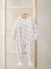 Mamas & Papas Watercolour Floral Print Sleepsuit - Imaginea 1 din 3