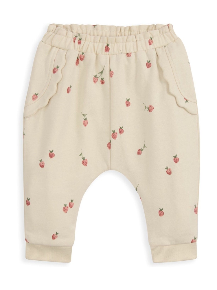 Mamas & Papas Pink Strawberry Sweat Top & Joggers Set - Image 4 of 4