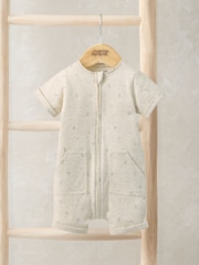 Mamas & Papas Cream Cowboy Print Shortie Romper - Image 1 of 3