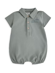 Mamas & Papas Pique Washed Jersey Romper - Imaginea 2 din 2