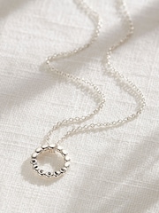 Posh Totty Designs Sterling Silver Personalised Beaded Mini Message Necklace - Image 1 of 4