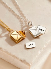 Posh Totty Designs Mini Personalised Message Envelope Necklace - Image 2 of 4