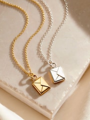 Posh Totty Designs Mini Personalised Message Envelope Necklace - Image 3 of 4