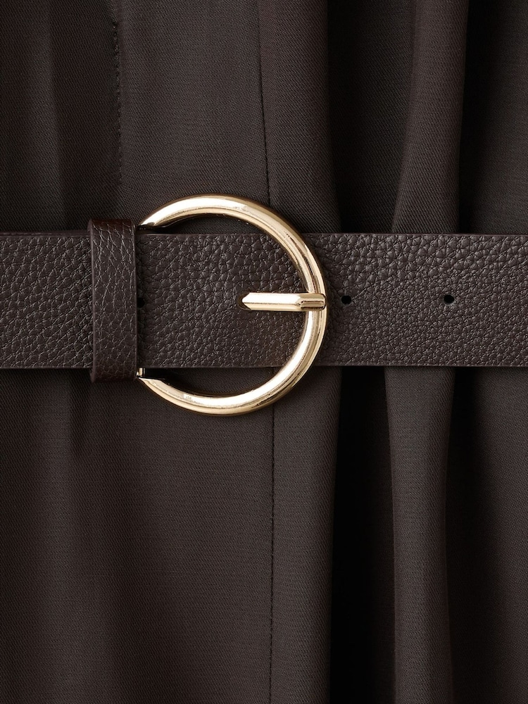 Mango Brown High Neck Loose Jumpsuit - Image 2 of 2 Mango Brown High Neck Loose Jumpsuit - Image 2 of 2