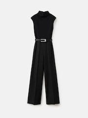 Mango Black Belted Jumpsuit - Image 5 of 6