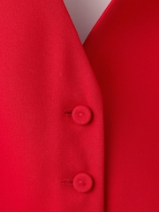 Mango Red Halter Neck Peplum Waistcoat - Image 4 of 4