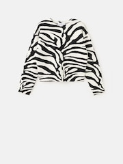 Mango Black Zebra Print Long Sleeve Jumper - Image 5 of 6