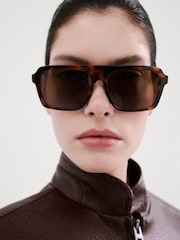 Mango Red Leather Jacket - Image 4 of 8