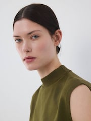 Mango Nude Tie Waist Detail Sleeveless Top - Image 4 of 6