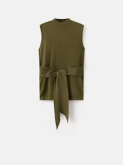 Mango Nude Tie Waist Detail Sleeveless Top - Image 5 of 6