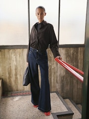 Mango Blue Wide Leg Jeans - Image 2 of 6