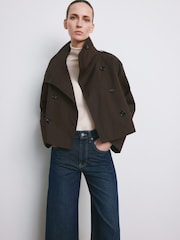 Mango Blue Turn Up Wide Leg Jeans - Image 2 of 6