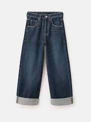 Mango Blue Turn Up Wide Leg Jeans - Image 5 of 6