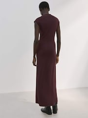 Mango Brown Fine Knit Maxi Dress - Image 2 of 6