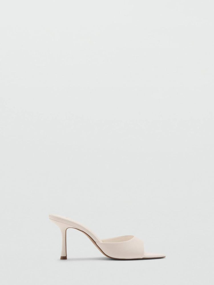 Mango Cream Point Open Toe Heel Mules - Image 1 of 3