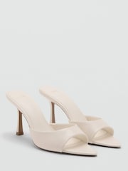 Mango Cream Point Open Toe Heel Mules - Image 2 of 3
