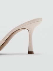 Mango Cream Point Open Toe Heel Mules - Image 3 of 3