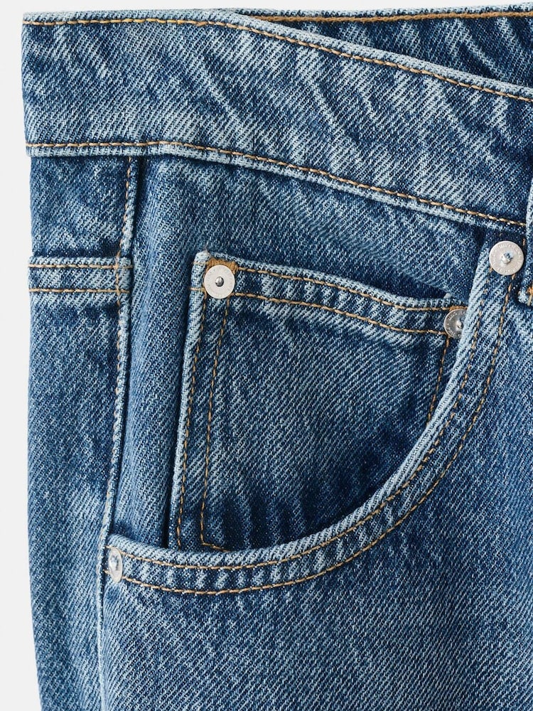 Mango Blue Wide Leg Jeans - Image 6 of 6