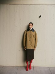 Mango Brown Detachable Collar Trench Coat - Image 3 of 6