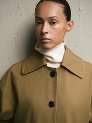 Mango Brown Detachable Collar Trench Coat - Image 4 of 6