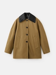 Mango Brown Detachable Collar Trench Coat - Image 5 of 6