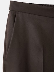 Mango Dark Brown Pleat Front Suit Trousers - Image 4 of 4