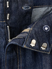 Mango Blue High-Waisted Wide Leg Jeans With Stitching - Image 5 of 5