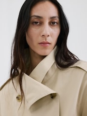 Mango Beige Double-Breasted Jacket With Lapels - Image 4 of 6