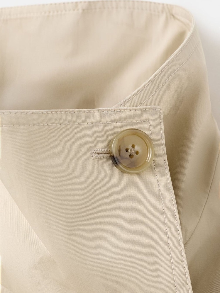 Mango Beige Double-Breasted Jacket With Lapels - Image 6 of 6