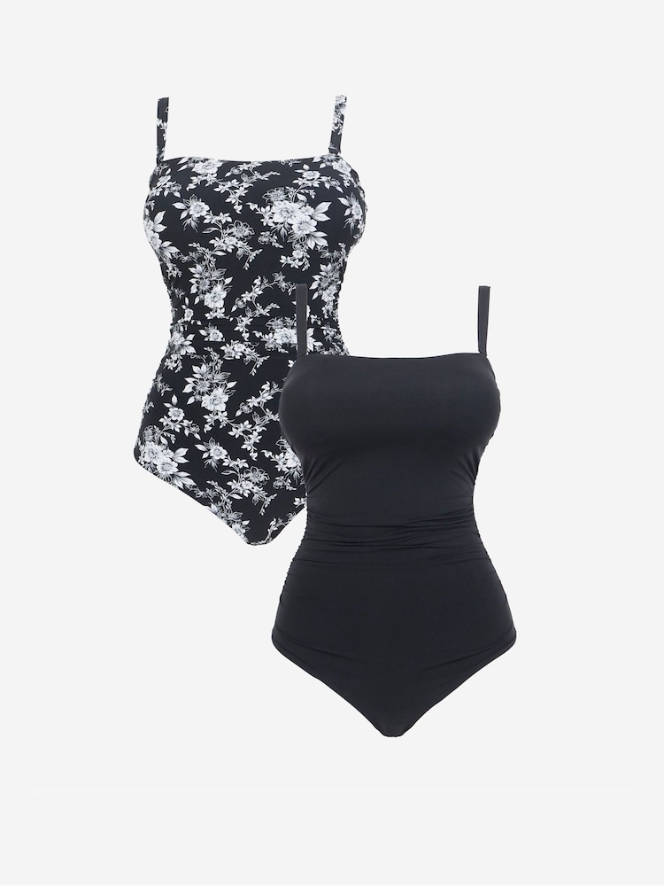 Simply Be Red Magisculpt Swimsuits 2 Pack - Image 1 of 5 Simply Be Red Magisculpt Swimsuits 2 Pack - Image 1 of 5