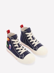 Boden Blue Canvas High Top - Image 2 of 3