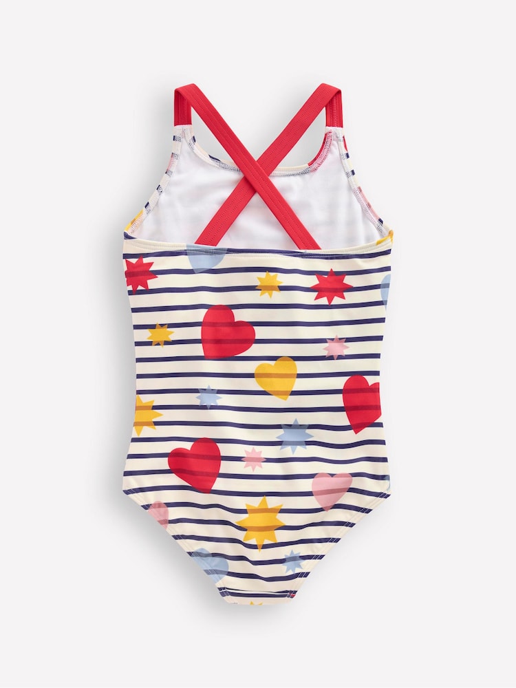 Albastru - Costum de baie Boden cu imprimeu și bretele încrucișate la spate - Imaginea 2 din 3 Albastru - Costum de baie Boden cu imprimeu și bretele încrucișate la spate - Imaginea 2 din 3