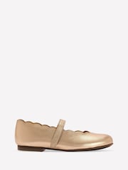 Boden Gold Scallop Mary Jane Shoes - Image 1 of 3
