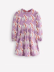 Violet - Boden Blouson Sleeve Jersey Dress - Imaginea 1 din 3