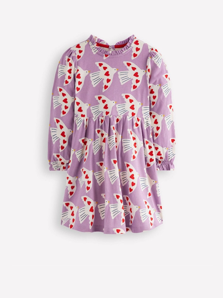 Violet - Boden Blouson Sleeve Jersey Dress - Imaginea 1 din 3