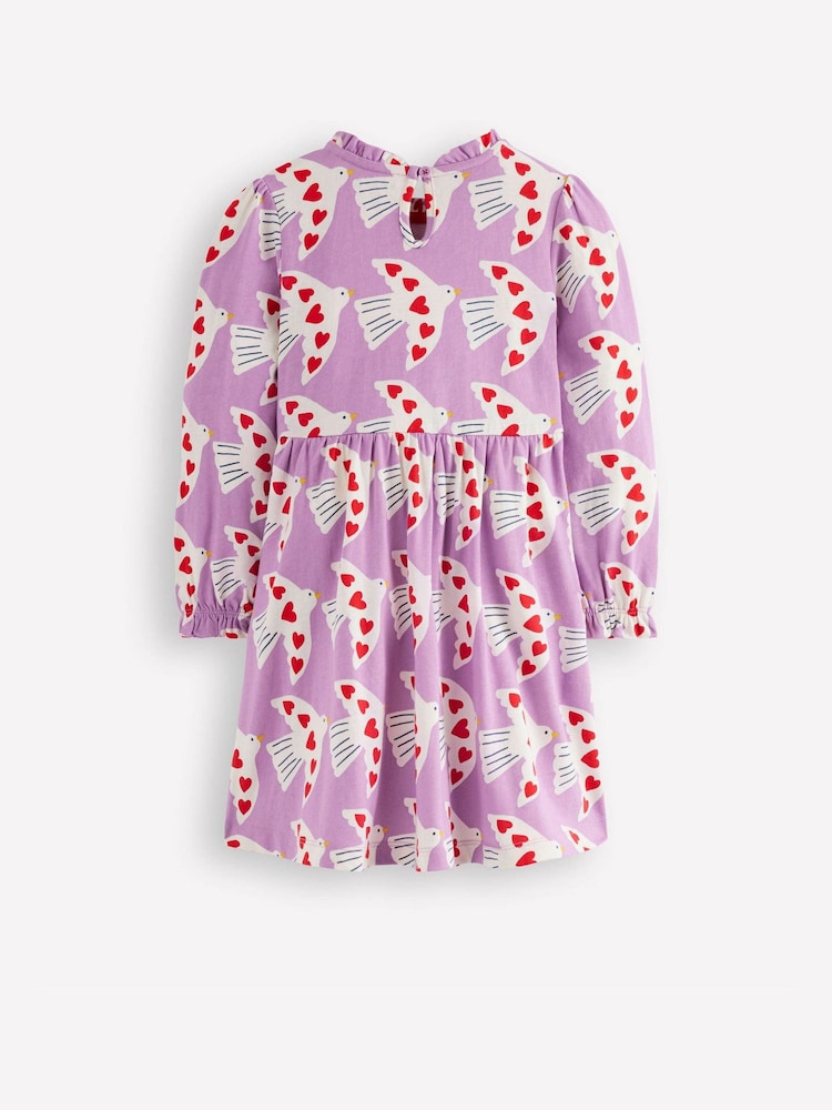 Violet - Boden Blouson Sleeve Jersey Dress - Imaginea 2 din 3