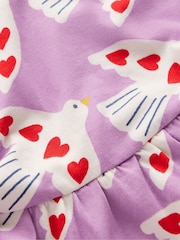 Violet - Boden Blouson Sleeve Jersey Dress - Imaginea 3 din 3