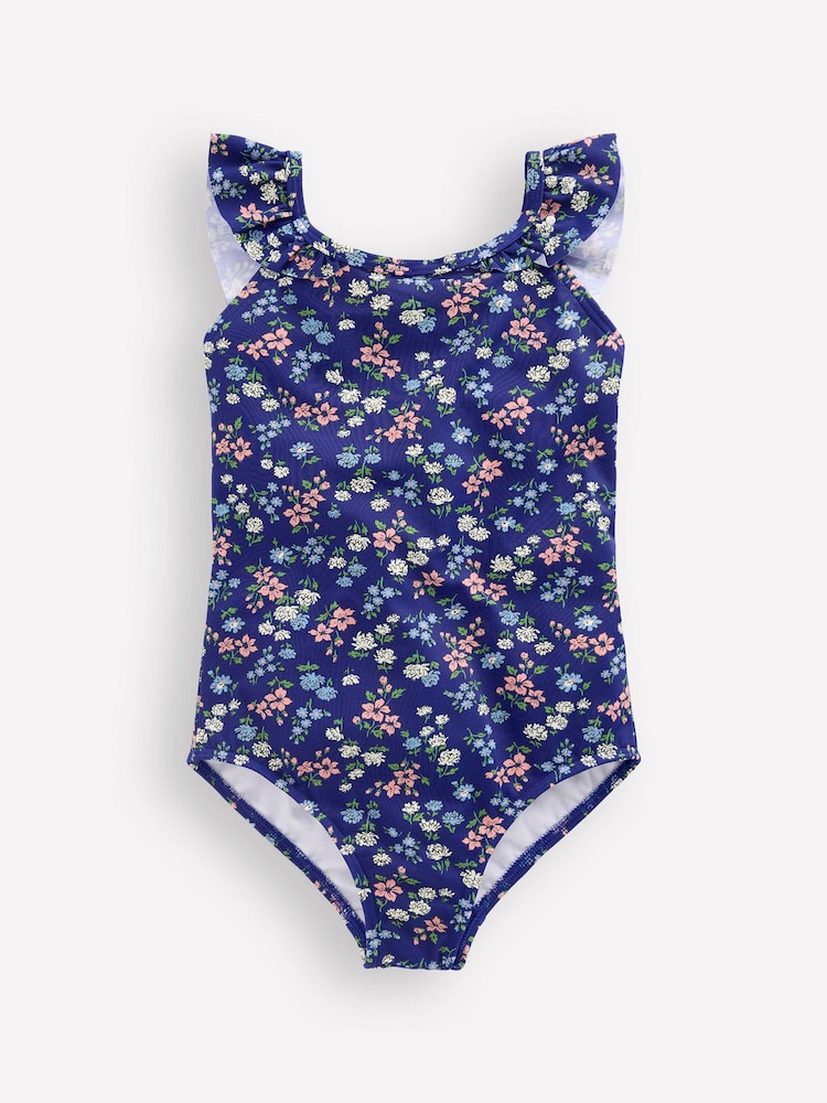 Boden Blue Hallie Frill Strap Swimsuit - Image 1 of 3