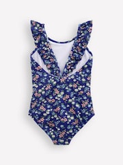 Boden Blue Hallie Frill Strap Swimsuit - Image 2 of 3