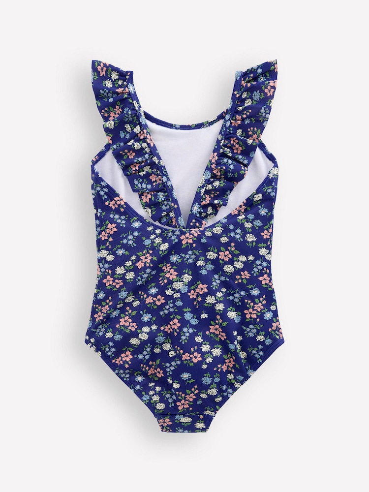 Boden Blue Hallie Frill Strap Swimsuit - Image 2 of 3
