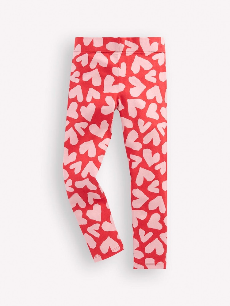 Boden Red Fun Heart Leggings - Image 1 of 3